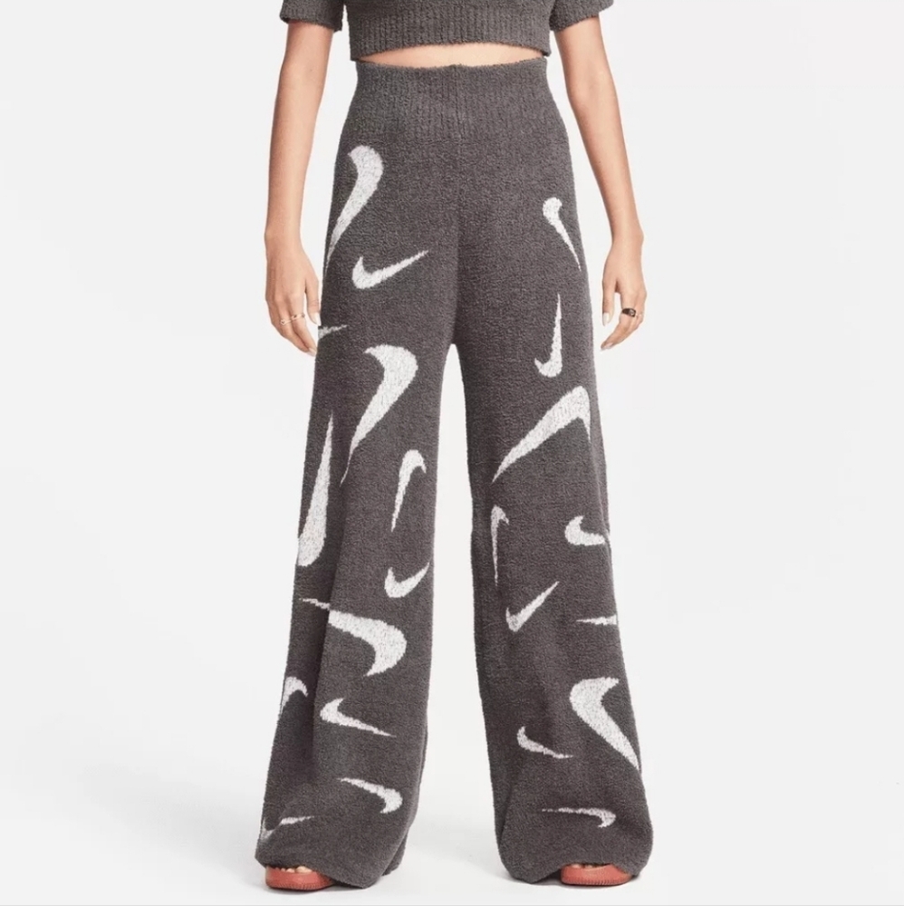 *NEW* Nike Women Phoenix Cozy Boucle High Waisted Wide Leg Pants Size M/L TALL